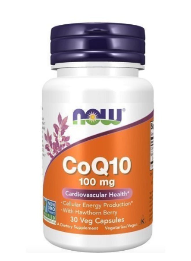 ناو كبسولات هلامية من كوإنزيم كيو 10 بتركيز 100 ملغ، عبوة من 30 كبسولة - Image 1